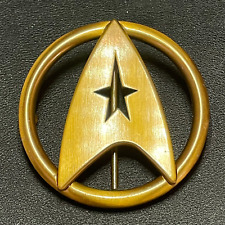 *NEW* Naval Trek Brass-Color Belt Buckle Star Delta Monster Accessory picture