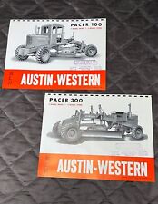 2 Vintage Austin-Western Pacer 100 300 Power Grader Single One Page Brochures picture
