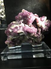 43.67LB Top Natural Purple fluorite Quartz Crystal Mineral specimen reiki+stand picture