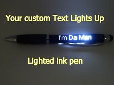 Custom Lighted ink pen with YOUR own text  picture