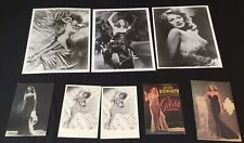 Rita Hayworth 8 piece LOT glossy photos and postcards NOT reprints picture