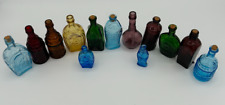 Vintage Wheaton Miniature Colored Glass Bottles Taiwan Bitters Tree Life Lot 13 picture