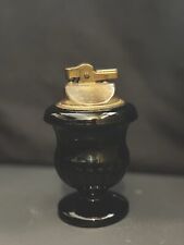 VINTAGE BLACK GLASS TABLE LIGHTER, Made In Japan. Untested. picture