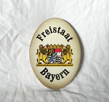 Vintage FREISTAAT BAYERN Free State Bavaria Wooden Wall Plaque Sign picture