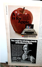 1978 Apple Computers and TDK Cassettes Vintage Print Ad 70s picture