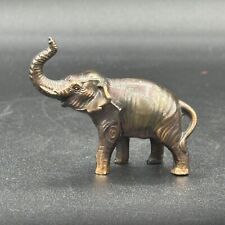 Copper Finish Metal Elephant Figurine Japan Vintage Miniature 2.75