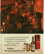 1989 WINDSOR Canadian Whiskey family gathering at Christmas Vintage Print Ad picture