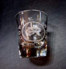 Vintage 1990's USA Anchor Hocking Shot Glass Copper Rum Distillery Advertising picture