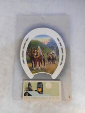 Vintage Horseshoe Good Luck Happy New Year Calendar Postcard 1914 picture