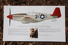 7 Famous WWII Fighters, autographed artwork, Aviation Artist, E Boyette picture