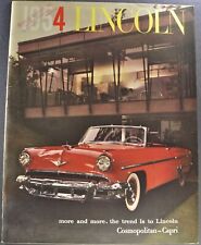 1954 Lincoln Large 20pg Brochure Cosmopolitan Custom Capri Excellent Original 54 picture