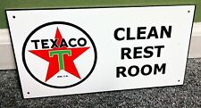Texaco Clean Rest Room Gas Oil gasoline Sign...FREE shipping on 10 signs picture