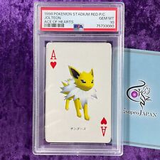 PSA 10 1998 Jolteon Pokemon Stadium Red Version Playing Cards  Ace of Hearts GEM picture
