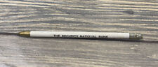 Vintage The Security National Bank Duncan Oklahoma White Pen With Eraser picture