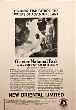 1926 Great Northern Railway The Burlington Route Couple Fishing Vintage Print Ad picture