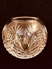 Vintage Crystal Rose Ball Vase  diamond cut picture