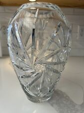 Vintage Cut Crystal Large PAIR. 12 Inches Tall. 7 1/2 Inches Wide. Large Set picture