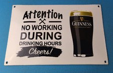 VINTAGE GUINNESS BEER PORCELAIN BREWERY SERVICE ALCOHOL STORE GAS PUMP SIGN picture