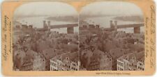 c1900's Rare Real Photo Keystone Stereoview #2007 River Rhine, Cologne Germany picture