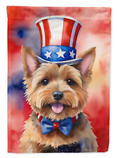 Norwich Terrier Patriotic American Flag Canvas House Size DAC5765CHF picture