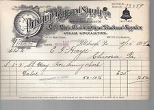Pittsburgh Gage And Supply Co Pittsburgh, Pa  Receipt 1899 picture
