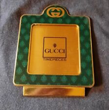 Rare Vintage Gucci Timepieces Display Counter Sign Brass and Enamel picture