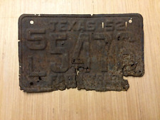 1952 TEXAS FARM TRUCK LICENSE PLATE VERY RUSTIC picture