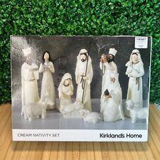 NIB Kirkland's Home Cream Carved Figurines 11-pc. Nativity Set picture