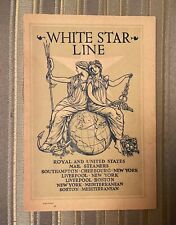 WHITE STAR LINE CYMRIC 1908 PASSENGER LIST EARLY REF OLYMPIC TITANIC “BUILDING” picture