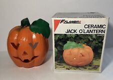 Ceramic Pumpkin Halloween Jack O Lantern Vintage 1990 Jack O Lantern Ceramic picture