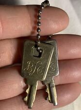 2 Vintage Old Antique Ornate BLCO Lady Baltimore Luggage Co keys picture