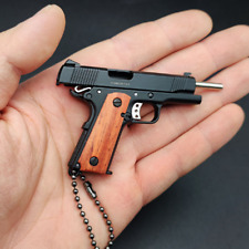 Keychain,1911 Metal Pistol Keychain Silver Guns Shape Model Pendant Best gift picture
