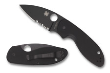 Spyderco Knives Efficient Liner Lock Black G-10 Serrated Stainless C216GPSBBK picture