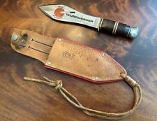 Vintage Othello Wurfmesser Throwing Knife.  Rot Punkt.  Othello Sheath picture