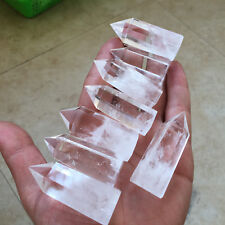 8pcs natural clear quartz obelisk crystal wand point healing  picture
