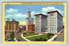 Seattle WA-Washington, County City Building Vintage Souvenir Postcard picture