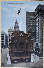 Boston Massachusetts Old State House Street Scene Vintage Postcard c1910 picture