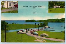Benton Kentucky KY Postcard Big Bear Camp Exterior Multiview 1957 Vintage Posted picture