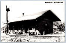 Hulls Illinois~Wabash Railroad Depot~Train Station~1955 RPPC picture