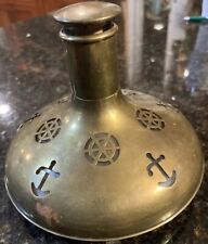 Vintage Nautical Maritime Brass Flask/Decanter, 6.5” By 6” picture