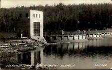 RPPC Ontonagon County Michigan Victoria Dam 1925-42 real photo postcard picture