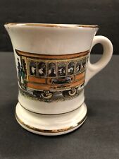 Vintage Antique Occupational Men’s Shaving Mug Horse Drawn Trolley Conductor picture