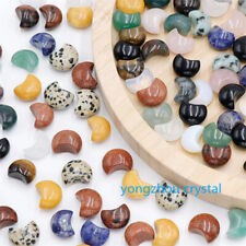 50pcs Mix Natural Quartz Crystal Moon Carved Crystal Pendant Healing Wholesale picture
