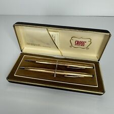 Cross Vintage 14 KT. Gold Filled Pen and Mechanical Pencil Set in Case picture