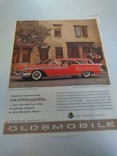 OLDSMOBILE 1958 Fiesta Red Station Wagon Featuring Jerry Lewis Print Ad picture