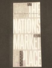 1950s New York Stock Exchange The Nations Market Place Fold-Out Brochure picture