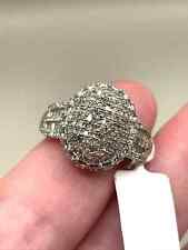 Chuck Clemency STS Diamond Dome Ring Size 9.5 Sterling Silver 925 Jewelry #264 picture