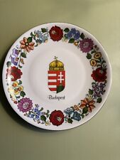 Kalocsa Hungary Handpainted Decorative Plate With Budapest/Crown picture
