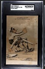 1880s H804-16 Injury Series - Fumble at 2nd - Victorian Trade Card 1880s - SGC picture
