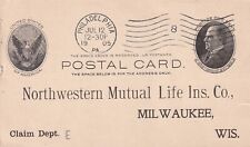 1905 Northwestern Mutual  Postal Card Antique picture
